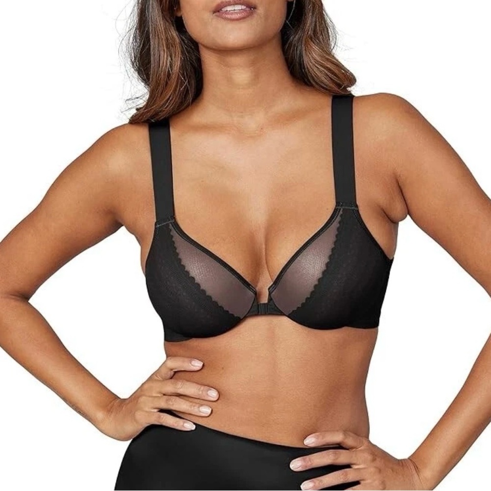 SPANX Black Sheer Detail Bra
